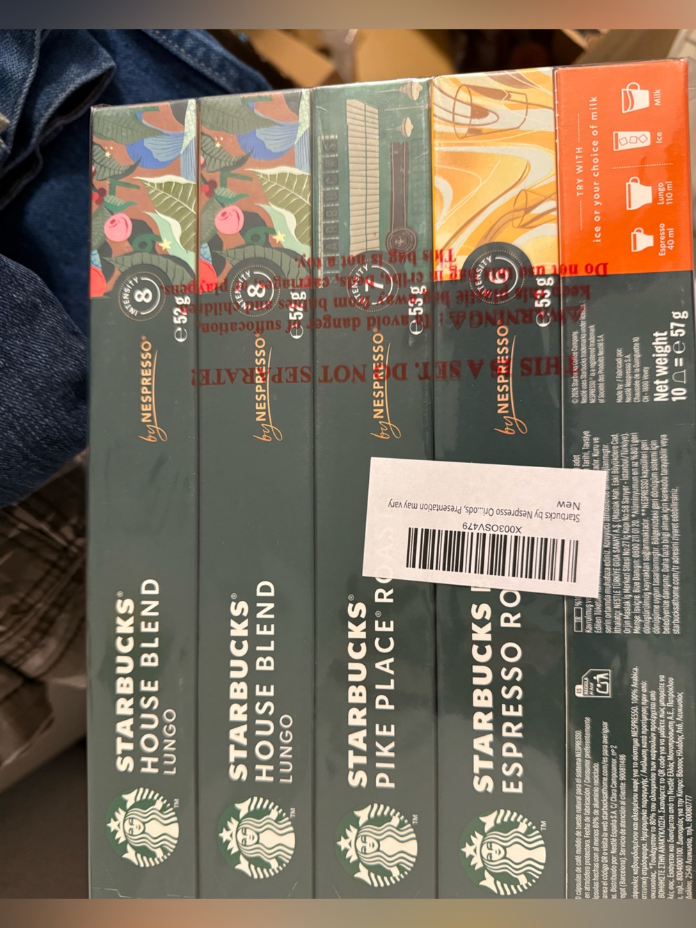 36 assorted Starbucks Coffee Nespresso Capsules Box NEW